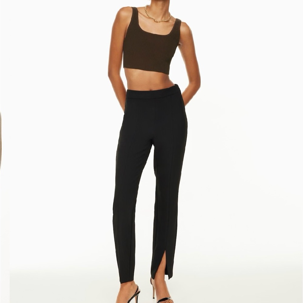 Babaton Sculpt Knit Squareneck Cropped Tank in 2XS